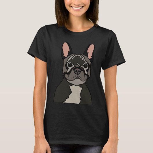 T-shirt Black Frenchie (Devant)