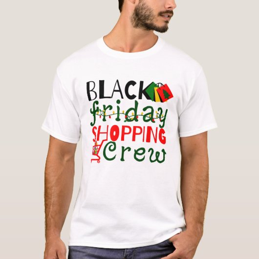 T-shirt Black Friday Shopping Crew (Devant)