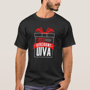 T-shirt Black Friday Shopping Team Rabais Diva Corresponda
