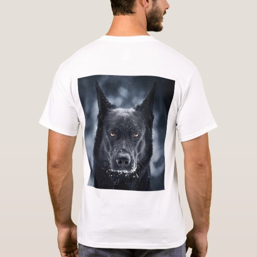 T-shirt Black German Shepherd (Dos)