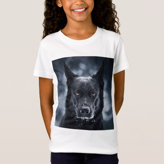 T-Shirt Black German Shepherd (Devant)