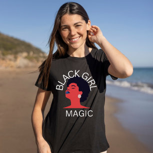 T-shirt Black girl magic, afro femme noir histoire mois