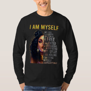 T-shirt Black Girl Magic Black Women Je suis moi-même Afro