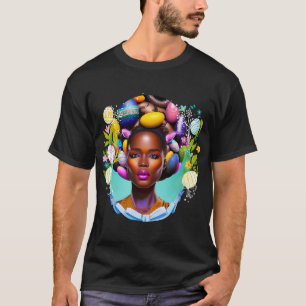 T-shirt Black Girl Magic Easter Egg Hunt Spring Melanin Si