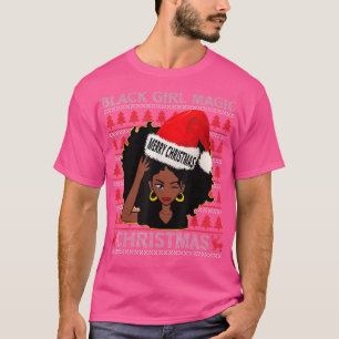 T-shirt Black Girl Magic Joyeux Noël Africain Américain