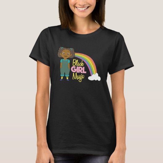 T-shirt Black Girl Magic Melanin Pride African Afro Queen  (Devant)
