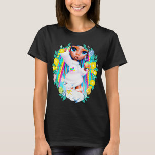 T-shirt Black Girl Magic Pâques Lapin Panier Oeufs Chasse