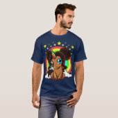 T-shirt Black Girl Magic Unicorn Puffs Afro Peau Brown (Devant entier)