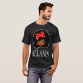 T-shirt Black Girl Magic Winking Eye Afro Lips Black Queen (Devant entier)