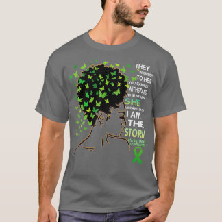 T-shirt Black Girl Sensibilisation Guerrier de santé menta