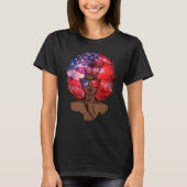 T-shirt Black Girl Us Drapeau Melanin Afro Hair Afro Ameri (Devant)