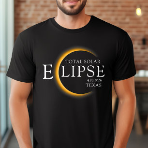 T-shirt Black & Gold 2024 Texas Total Solar Eclipse