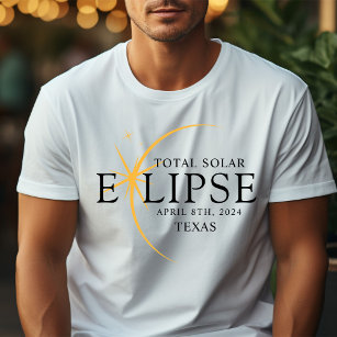 T-shirt Black & Gold 2024 Texas Total Solar Eclipse