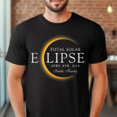 T-shirt Black & Gold 2024 Texas Total Solar Eclipse Family