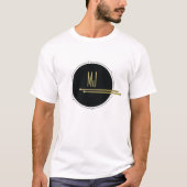 T-shirt Black Gold Drummer Monogram (Devant)