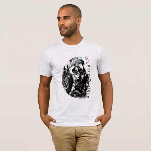 T-shirt Black Graphic Vibes Week-end (Devant entier)