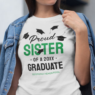 T-shirt Black Green Fiers Soeur 2025 Diplômée
