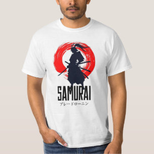T-Shirt Black & Green Samurai Head – Guerrier Urba