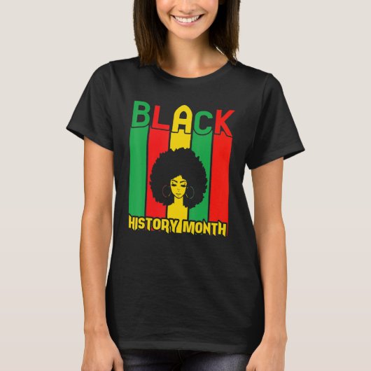 T-shirt Black Histoire Mois Fierté détenue Melanin Ameri (Devant)