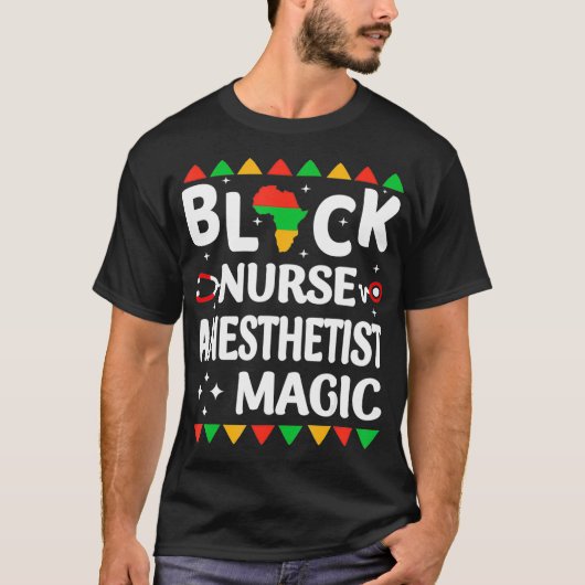 T-shirt Black History CRNA Nurse Anesthetist African Ameri (Devant)