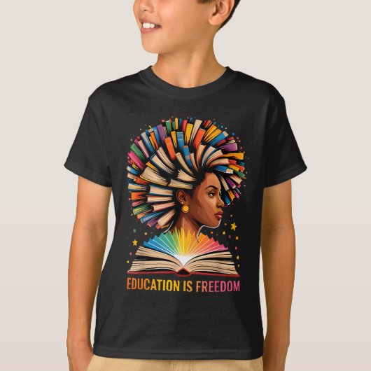 T-shirt Black History Education Is Dom Books Black History (Devant)