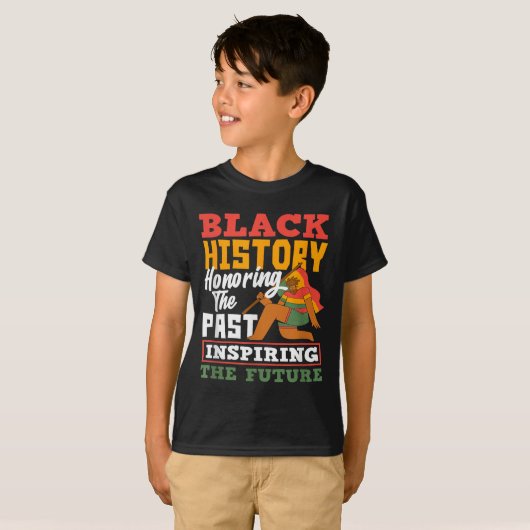 T-shirt Black History Honoring Past Inspiring Future  (Devant entier)