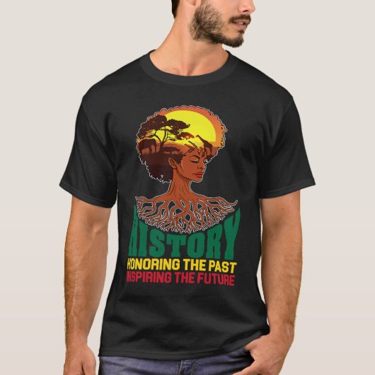 T-shirt Black History Honoring Past Inspiring Future Melan (Devant)
