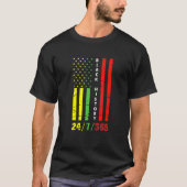 T-shirt Black History Mois 247365 African American Flag P (Devant)