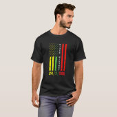 T-shirt Black History Mois 247365 African American Flag P (Devant entier)