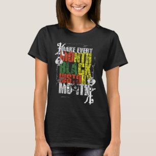 T-shirt Black History Mois Fier Joueur de Poker Noir