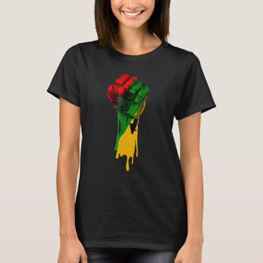 T-shirt Black History Mois Premier Black Power Femmes afri (Devant)