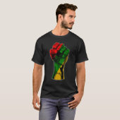 T-shirt Black History Mois Premier Black Power Femmes afri (Devant entier)