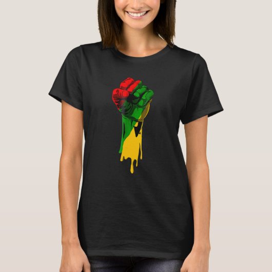 T-shirt Black History Mois Premier Black Power Femmes afri (Devant)