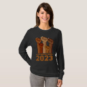 T-shirt Black History Month 2023 BHM Pride Hand Fist Peace (Devant entier)