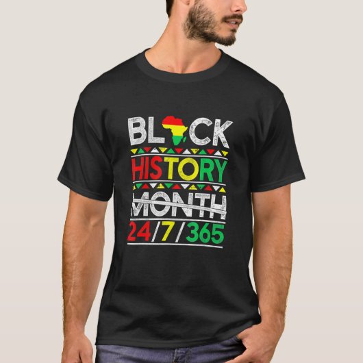 T-shirt Black History Month 247365 African Melanin Black M (Devant)