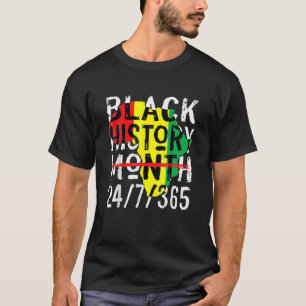 T-shirt Black History Month 24/7/365 Africa Map Melanin 20
