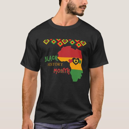 T-shirt Black History Month Africa American (Devant)