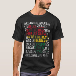 T-shirt Black History Month African American Country Celeb