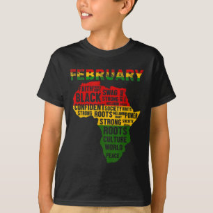 T-shirt Black History Month African Map Colors