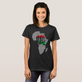 T-shirt Black History Month BHM Afro Pride Hand Fist Black (Devant entier)