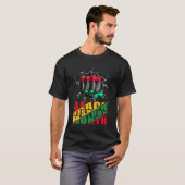 T-shirt Black History Month BHM Afro Pride Hand Fist Black (Devant entier)
