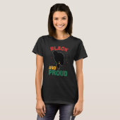 T-shirt Black History Month Black And Proud (Devant entier)