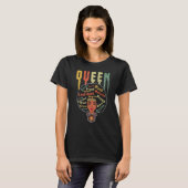 T-shirt Black History Month, Black Queen Afro Pride Africa (Devant entier)