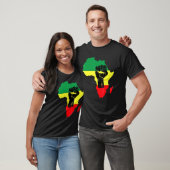 T-shirt Black History Month Celebration African Map Fist T (Unisexe)