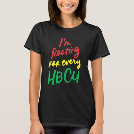 T-shirt Black History Month I'm Rooting For Every HBCU 1 (Devant)