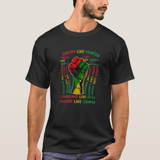 T-shirt Black History Month Inspirational Leaders Power Fi (Devant)