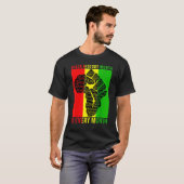 T-shirt Black History Month Is Every Month Power Fist Afri (Devant entier)