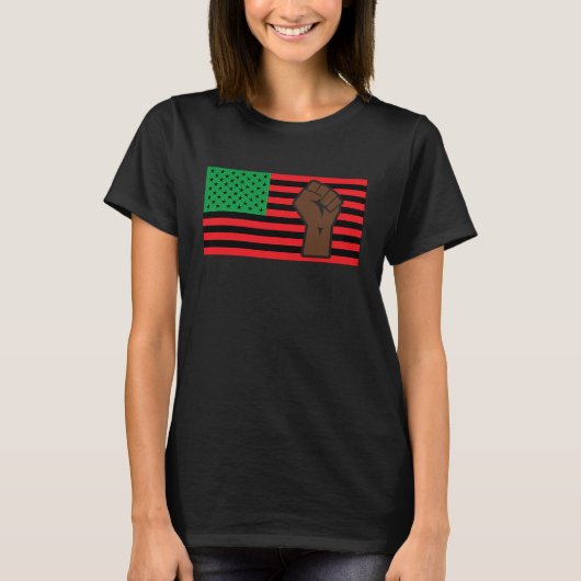 T-shirt Black History Month Pan African Flag Black African (Devant)