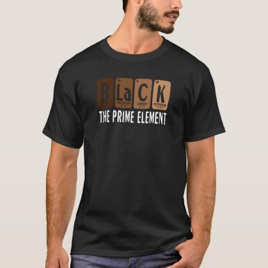 T-shirt Black History Month Teacher Periodic Table Physics (Devant)