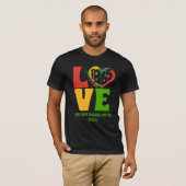 T-shirt Black History Moth Love 1865 Junetten (Devant entier)